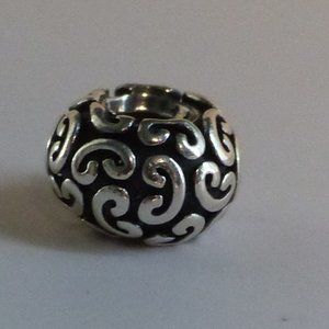 Pandora Sterling Silver Charm with fillegre design